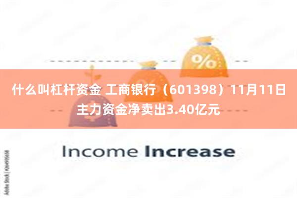 什么叫杠杆资金 工商银行（601398）11月11日主力资金净卖出3.40亿元