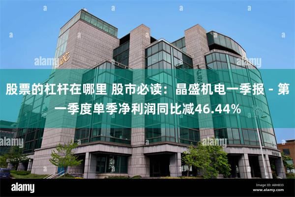 股票的杠杆在哪里 股市必读：晶盛机电一季报 - 第一季度单季净利润同比减46.44%