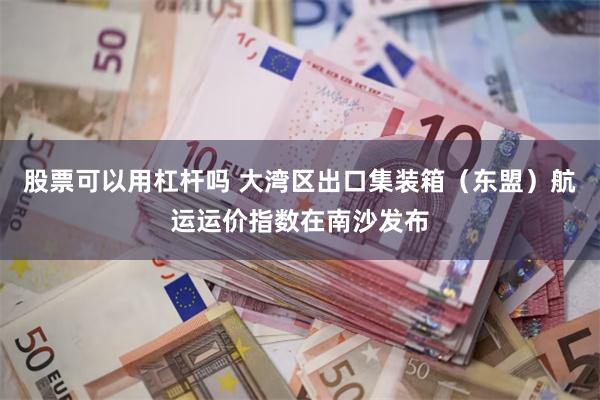 股票可以用杠杆吗 大湾区出口集装箱（东盟）航运运价指数在南沙发布