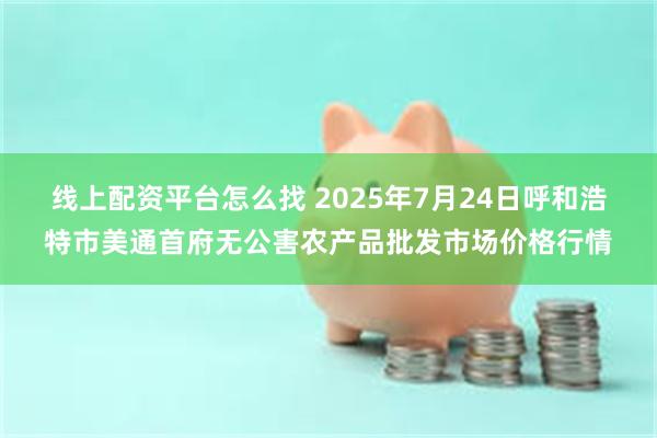 线上配资平台怎么找 2025年7月24日呼和浩特市美通首府无公害农产品批发市场价格行情