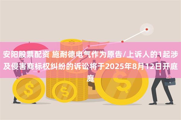 安阳股票配资 施耐德电气作为原告/上诉人的1起涉及侵害商标权纠纷的诉讼将于2025年8月12日开庭